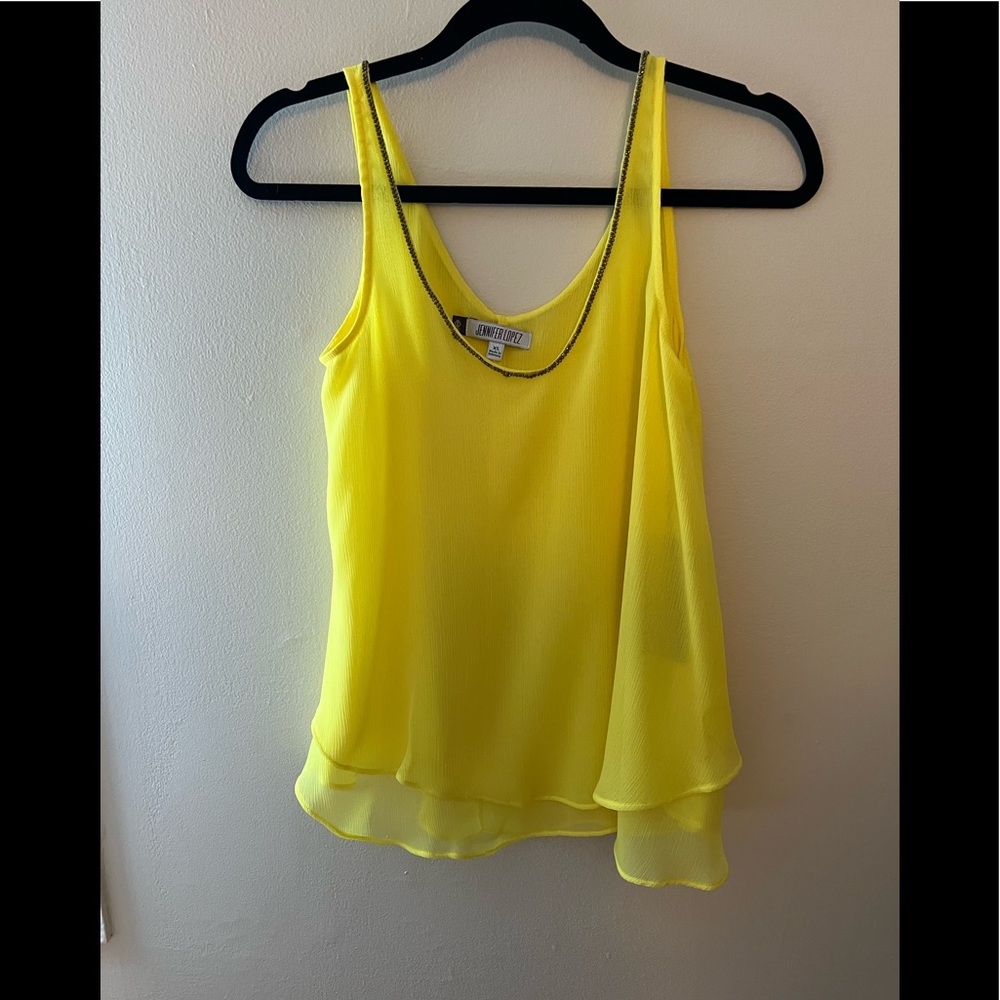Jennier Lopez yellow tank top size xsmall